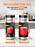 Horavie Single-Serve Coffee Maker for Home, Travel & Dorm – K-Cup & Ground, 6–14 oz