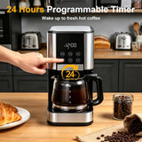 Horavie 10-Cup Programmable Drip Coffee Maker – Adjustable Strength, Auto Shut-Off