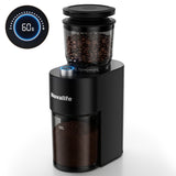 Electric Burr Coffee Grinder – 38 Settings, Anti-Static, 60s Timer
