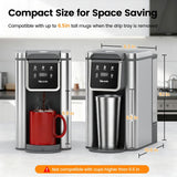 Horavie Single-Serve Coffee Maker with 50 oz Reservoir – K-Cup & Ground, 6–14 oz