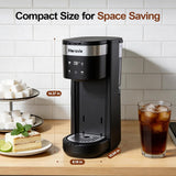 Horavie Single Serve K-Cup Coffee Maker | 5 Brew Sizes, Hot & Iced, 30oz Reservoir, Fits 7.8″ Travel Mug