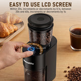 Electric Burr Coffee Grinder – 38 Settings, Anti-Static, 60s Timer