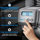 Horavie Espresso Machine with LCD Display & Milk Frother – Cappuccino & Latte Maker