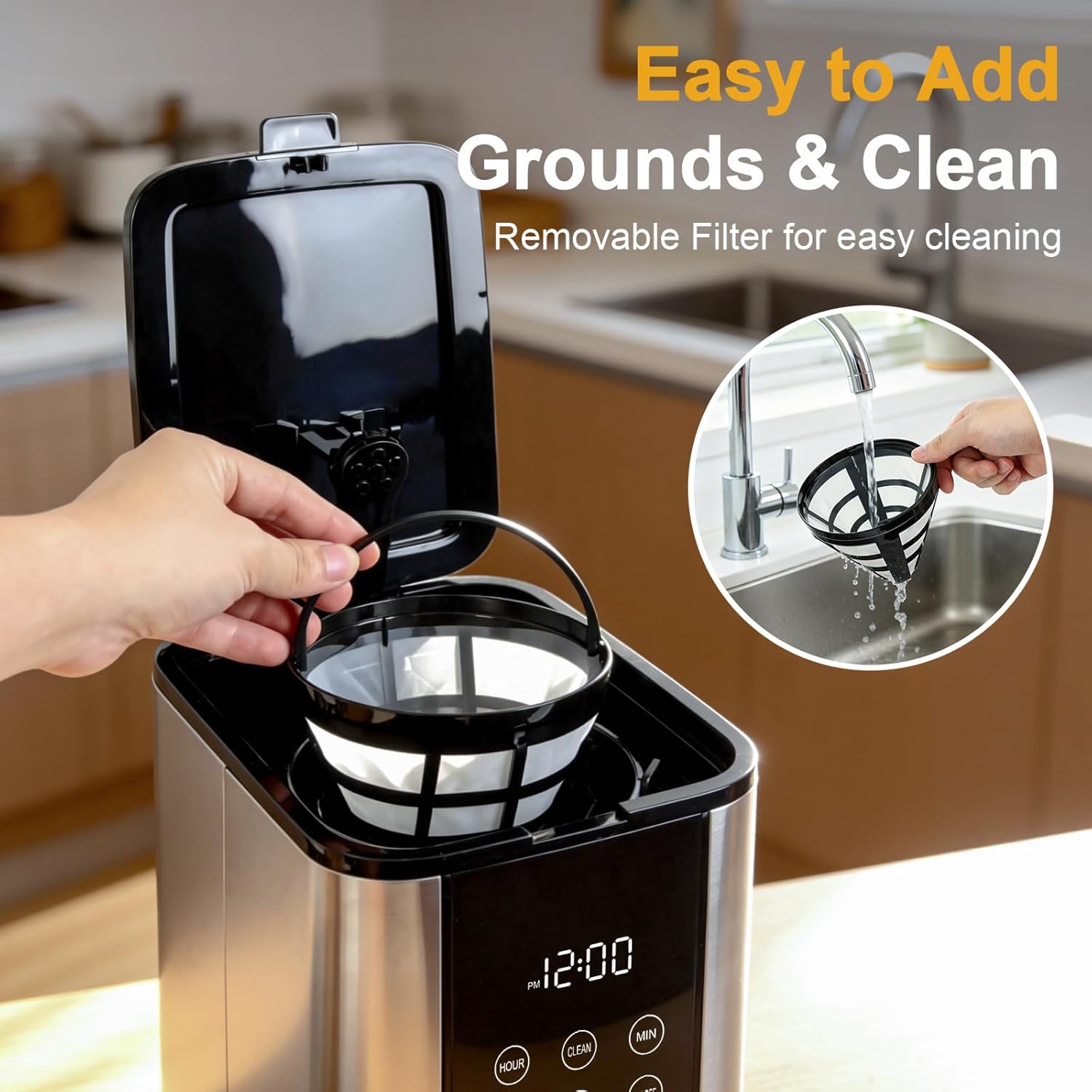 Horavie 10-Cup Programmable Drip Coffee Maker – Adjustable Strength, Auto Shut-Off
