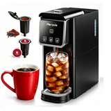 Horavie Hot & Iced Single-Serve Coffee Maker – K-Pod & Ground, Strong Brew, 6–12 oz