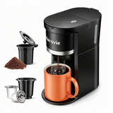 Horavie Single-Serve Coffee Maker with Viewing Tank – K-Cup & Ground, 6–12 oz