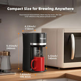 Horavie Mini Single-Serve Coffee Maker – K-Cup & Ground, 6–12 oz, Fast Brew